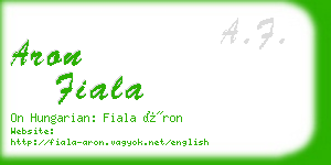 aron fiala business card